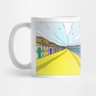 Beach Huts At Woolacombe Bay Mug